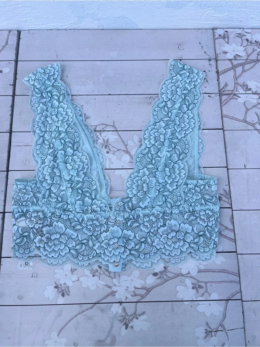 Free People Light Blue Lace Bralette